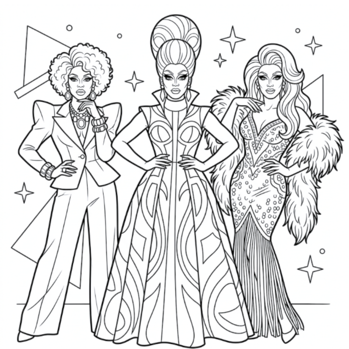 Queer coloring page 1